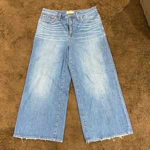 Madewell Wide Leg Crop Jeans Denim Size 31
